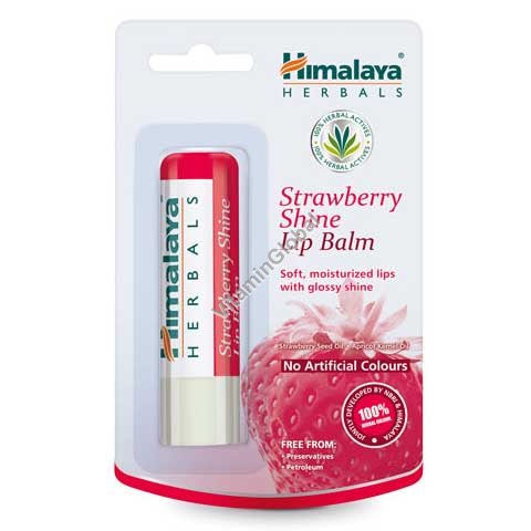 Moisturizing Strawberry Shine Lip Balm 4.5g - Himalaya Herbals