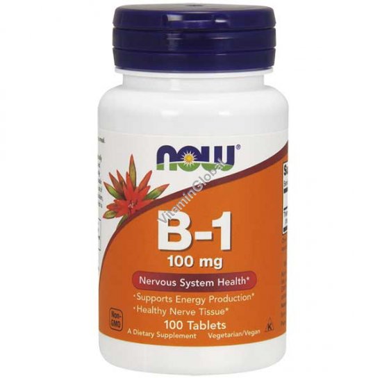 Vitamin B-1 100 mg 100 tablets - NOW Foods
