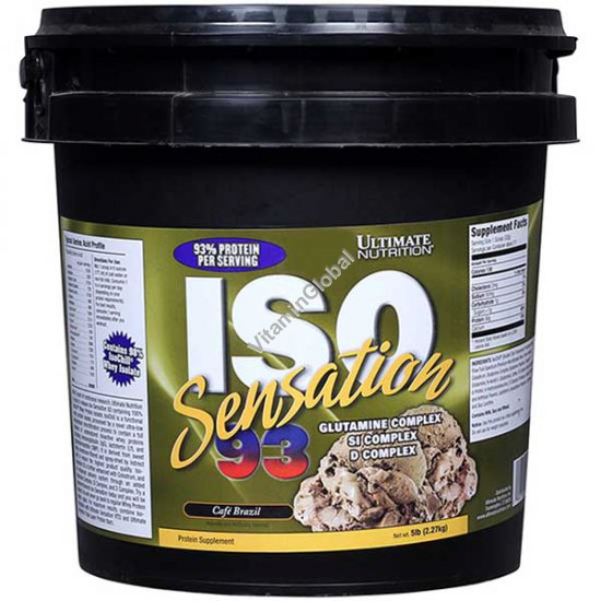 Iso-Sensation 93 Whey Protein Isolate Cafe Brazil 2.27kg (5lb) - Ultimate Nutrition