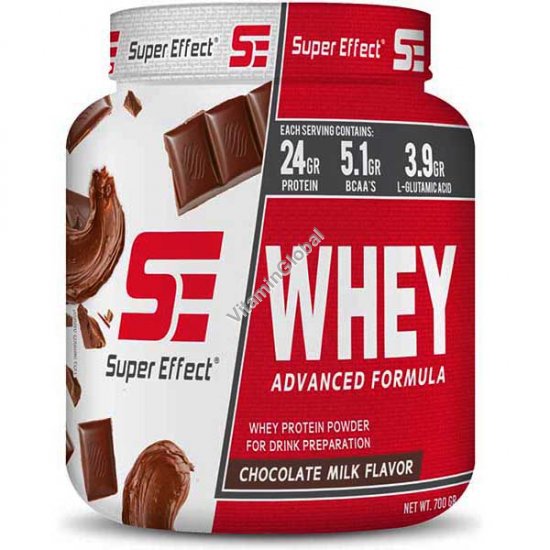 Vegan Protein Blend, Chocolate Flavor, Kosher Badatz, 700g (1.54 lb) - Super Effect