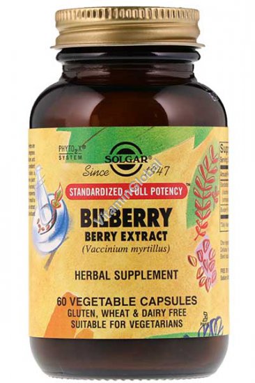 Bilberry Berry Extract (SFP) 60 capsules - Solgar