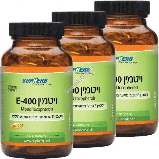 Kosher L\'Mehadrin Mixed Tocopherols E-400 IU 270 Softgels - Supherb