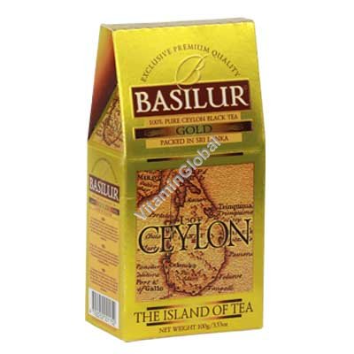 Premium Pure Ceylon Black Tea Gold "The Island of Tea" 100g - Basilur
