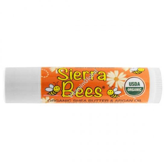 Organic Shea Butter & Argan Oil Unflavored Lip Balm 4.25g - Sierra Bees