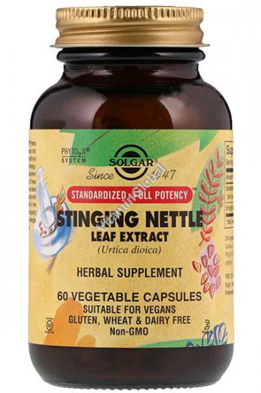 Standardized Stinging Nettle Leaf Extract 60 vegetable capsules - Solgar