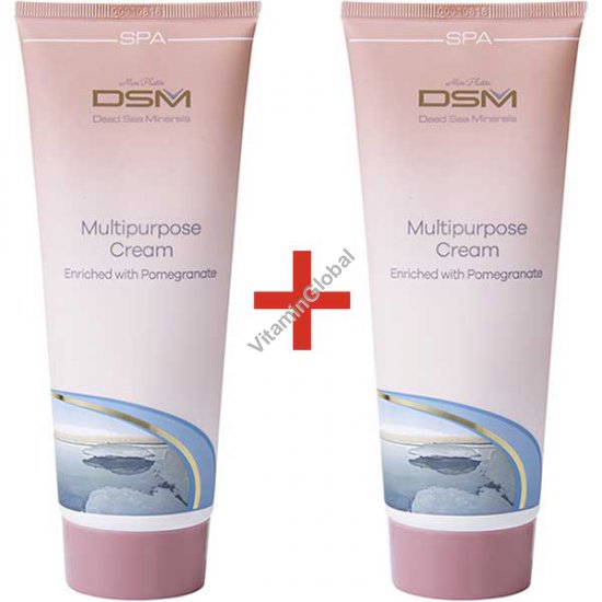 Multipurpose Cream enriched with Pomegranate 500 ml (8.5+8.5 fl. oz.) - Mon Platin Dead Sea Minerals