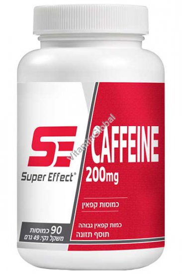 Kosher Caffeine 200mg 90 capsules - Super Effect