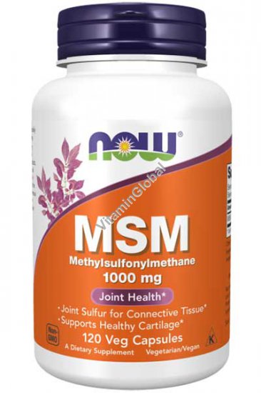 MSM Methylsulfonylmethane 1000 mg Joint Health 120 Veg capsules - Now Foods