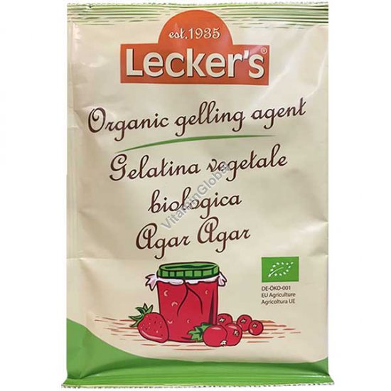 Organic Agar Agar plant-based gelling agent (Gelatin Substitute) 30g - Lecker\'s