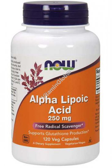 Alpha Lipoic Acid 250 mg 120 capsules - NOW Foods