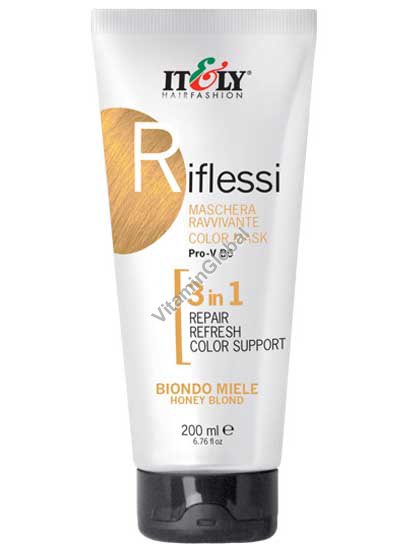 Riflessi - Color Hair Mask 3 in 1, Repair, Refresh, Color Support, Honey Blonde 200 ml (6.76 fl oz) - Itely