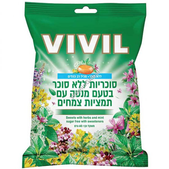 Sugar Free Mint & Herbs Candies 60g - Vivil