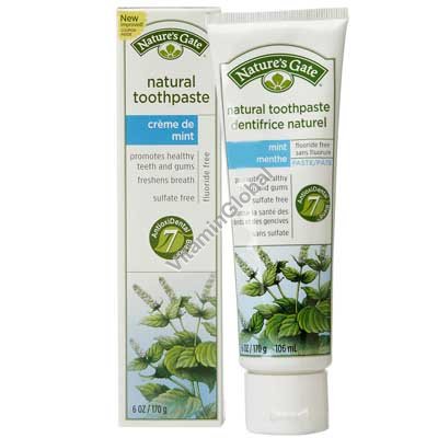 Creme De Mint Natural Toothpaste 170 g - Nature\'s Gate