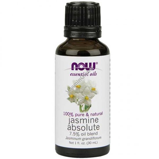 Jasmine Absolute 7.5% Oil Blend 30ml (1 fl oz) - Now Essential Oils