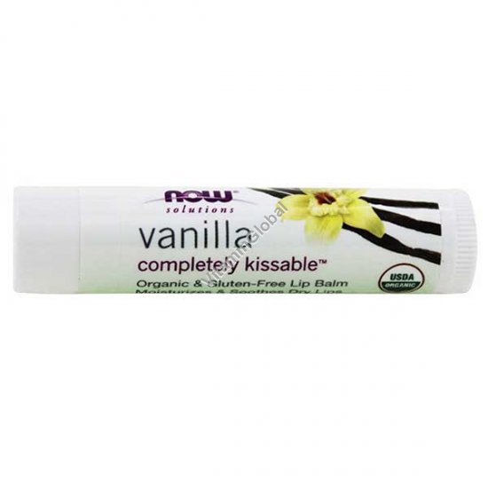 Organic Vanilla Lip Balm 4.25g - NOW Foods