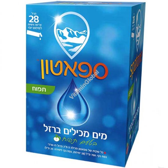 Spatone Liquid Iron, Apple Flavor- naturally occurring iron-rich water 700ml (28 sachets X 25ml)