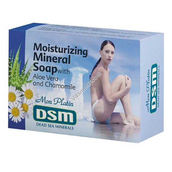 Moisturizing Mineral Dead Sea Soap with Aloe Vera & Chamomile 125g - Mon Platin DSM