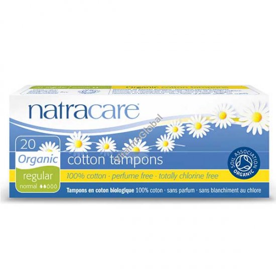 Organic Cotton Tampons, Regular 20 Count - Natracare
