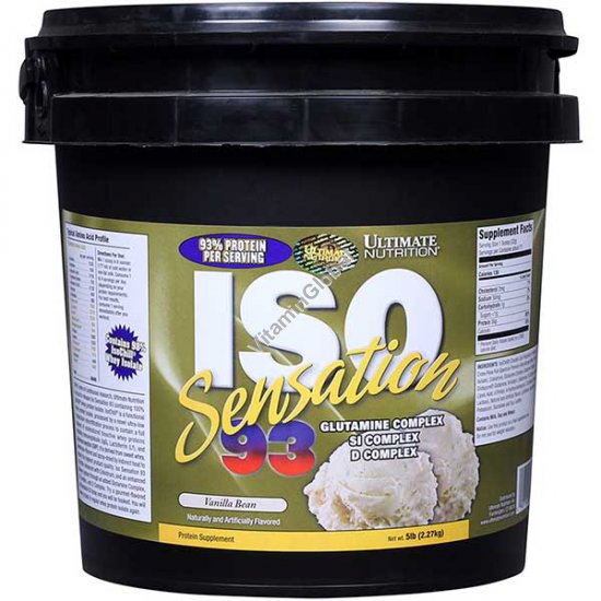 Iso-Sensation 93 Whey Protein Isolate Vanilla Bean 2.27kg (5lb) - Ultimate Nutrition