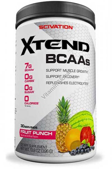 Xtend, BCAAs, Fruit Punch 13.9 oz (396g) - Scivation
