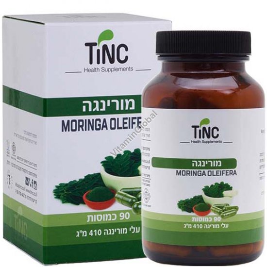 Moringa Oleifera 410 mg, Kosher Badatz, 90 Capsules – Tinc