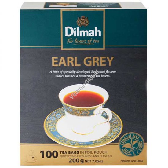 Ceylon Black Tea Earl Grey 100 tea bags - Dilmah