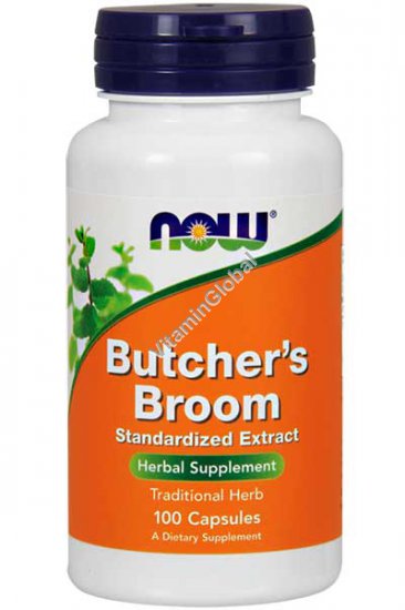 Butcher\'s Broom Standardized Extract 100 capsules - Now Foods