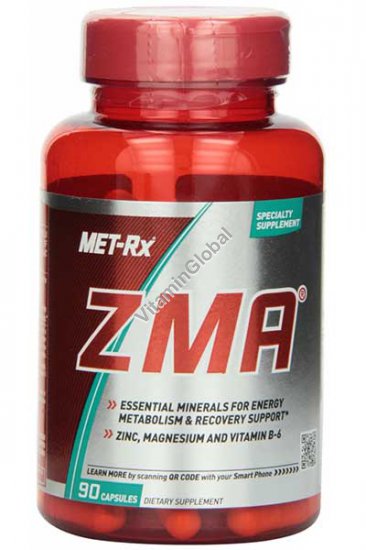 ZMA for energy metabolism & recovery support 90 capsules - Met-Rx