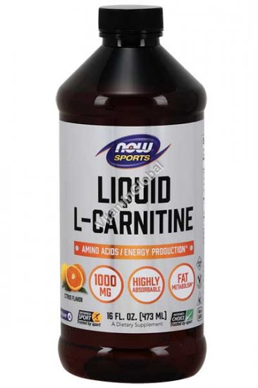 Liquid L-Carnitine 1000 mg Citrus Flavor 473 ml - Now Foods