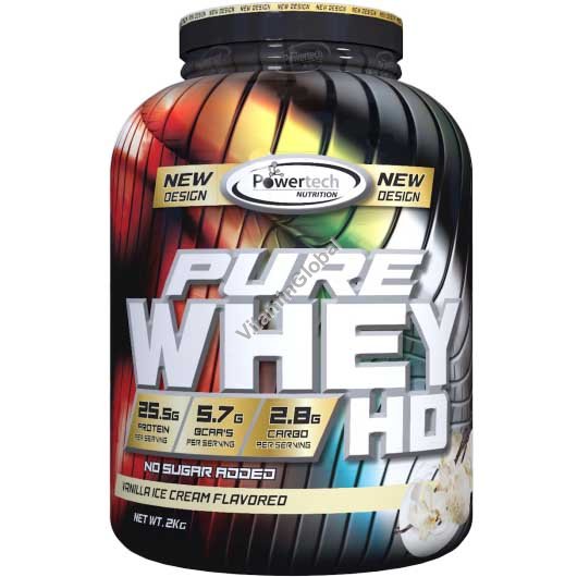 Pure Whey HD Protein Vanilla Ice Cream, Kosher Badatz, 2kg (4.4 lbs) - PowerTech Nutrition