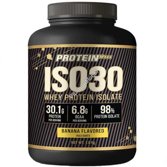 ISO30 - Whey Protein Isolate, Banana Flavor, 1.8 kg (3.97 lb) - Protein Maxx