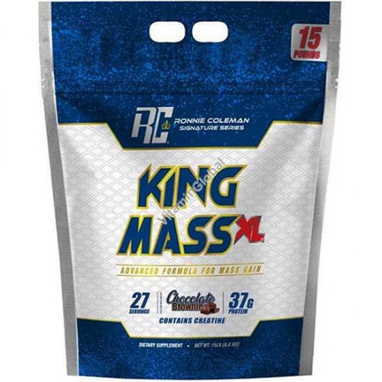 King Mass XL - Advanced Formula for Mass Gain, Chocolate Brownie Flavor 6.8 kg - Ronnie Coleman